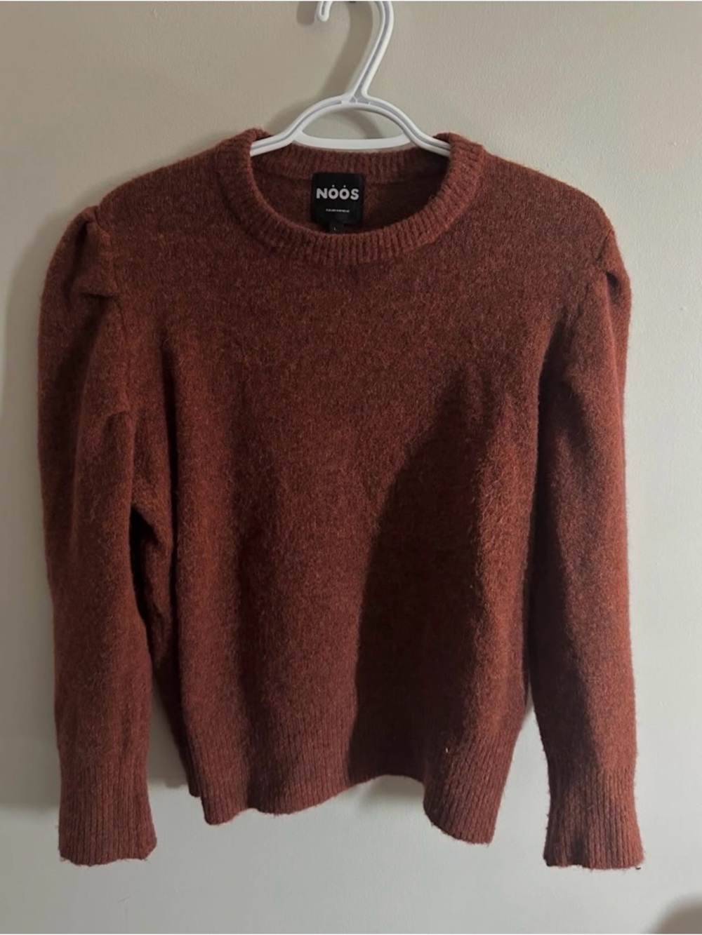 Women's Rust Crewneck Sweater - Cozy Knit Pullover